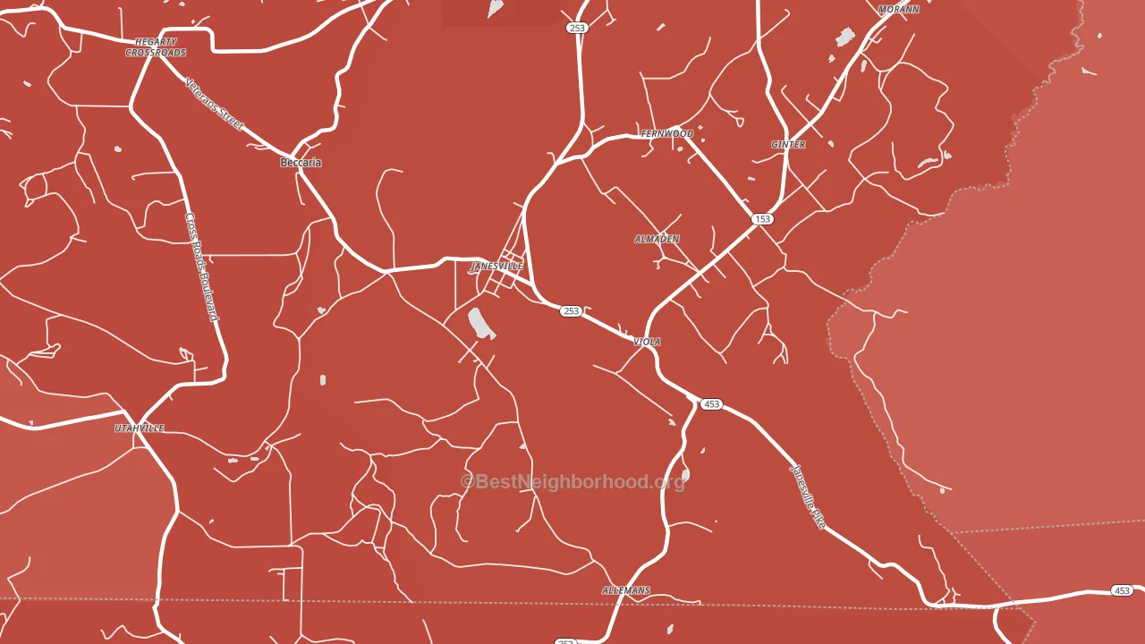 16680, PA block-group political-lean map