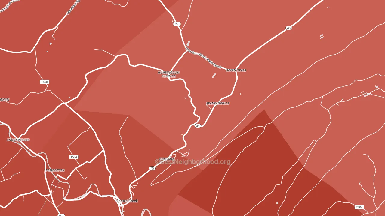 16683, PA block-group political-lean map