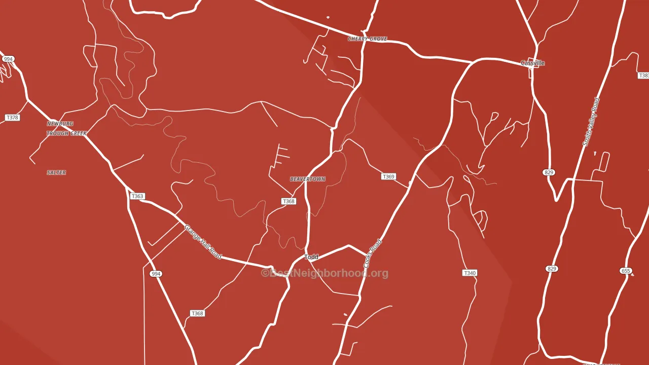 16685, PA block-group political-lean map