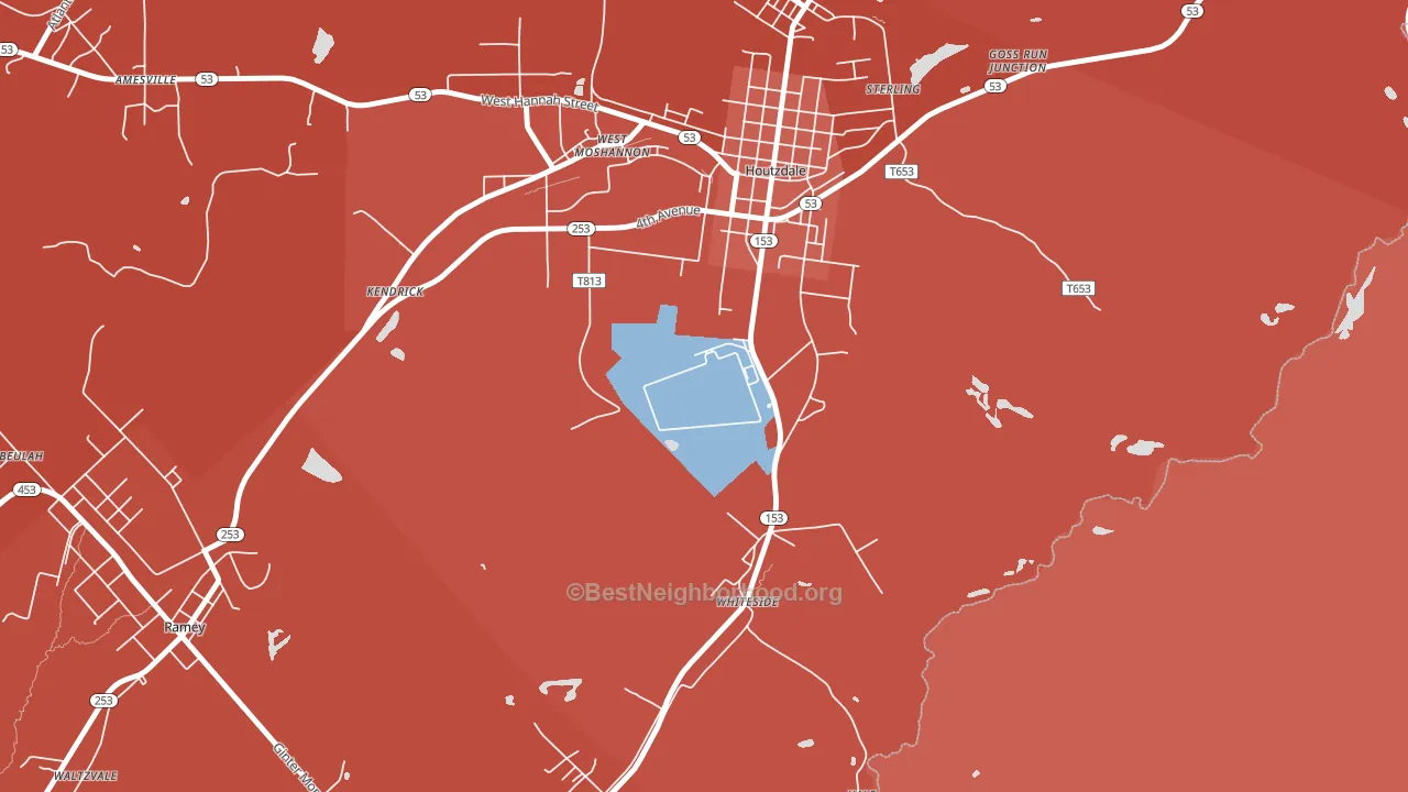 16698, PA block-group political-lean map