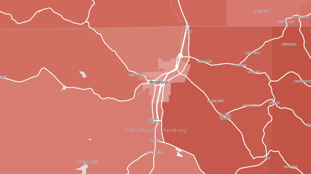 16701, PA block-group political-lean map