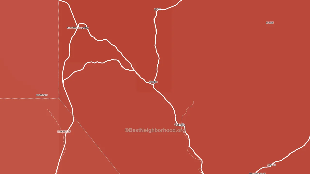 16720, PA block-group political-lean map