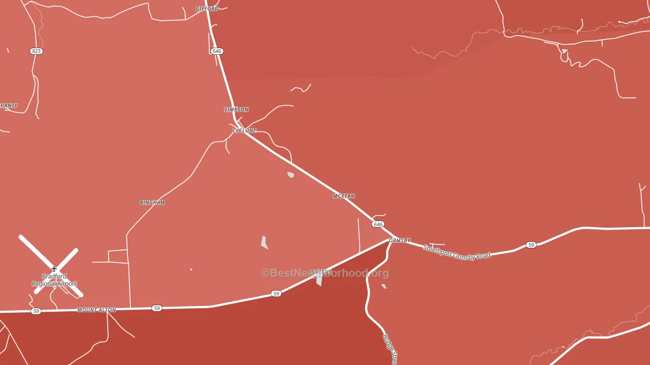 16726, PA block-group political-lean map