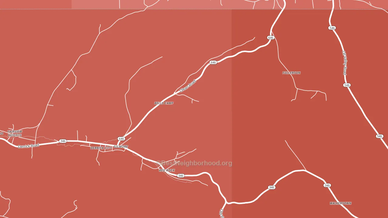 16727, PA block-group political-lean map