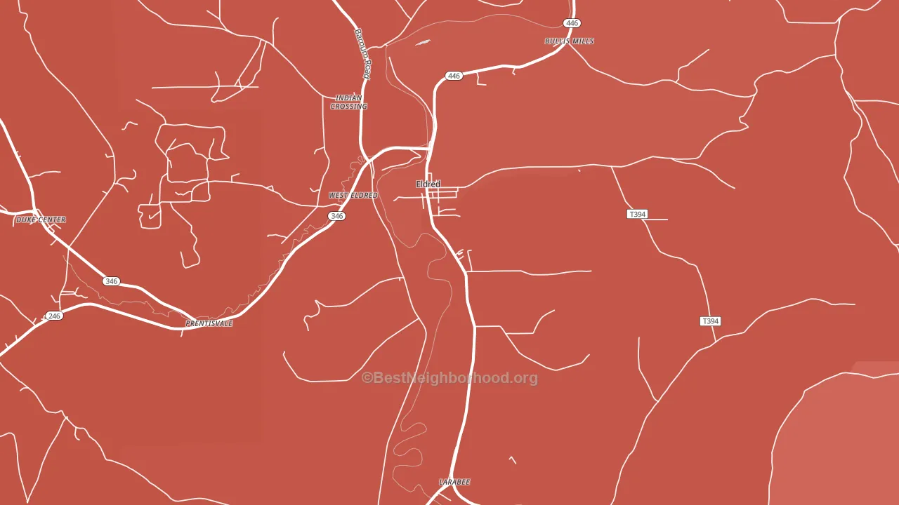 16731, PA block-group political-lean map