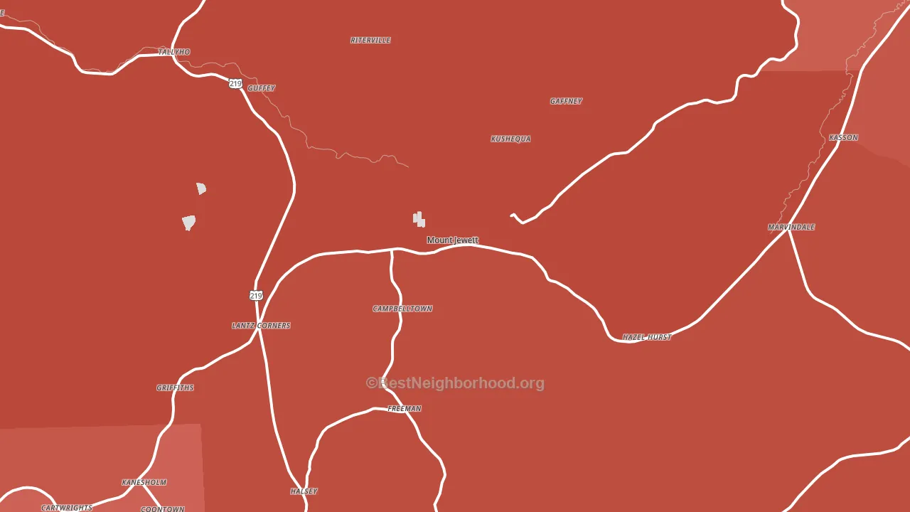 16740, PA block-group political-lean map