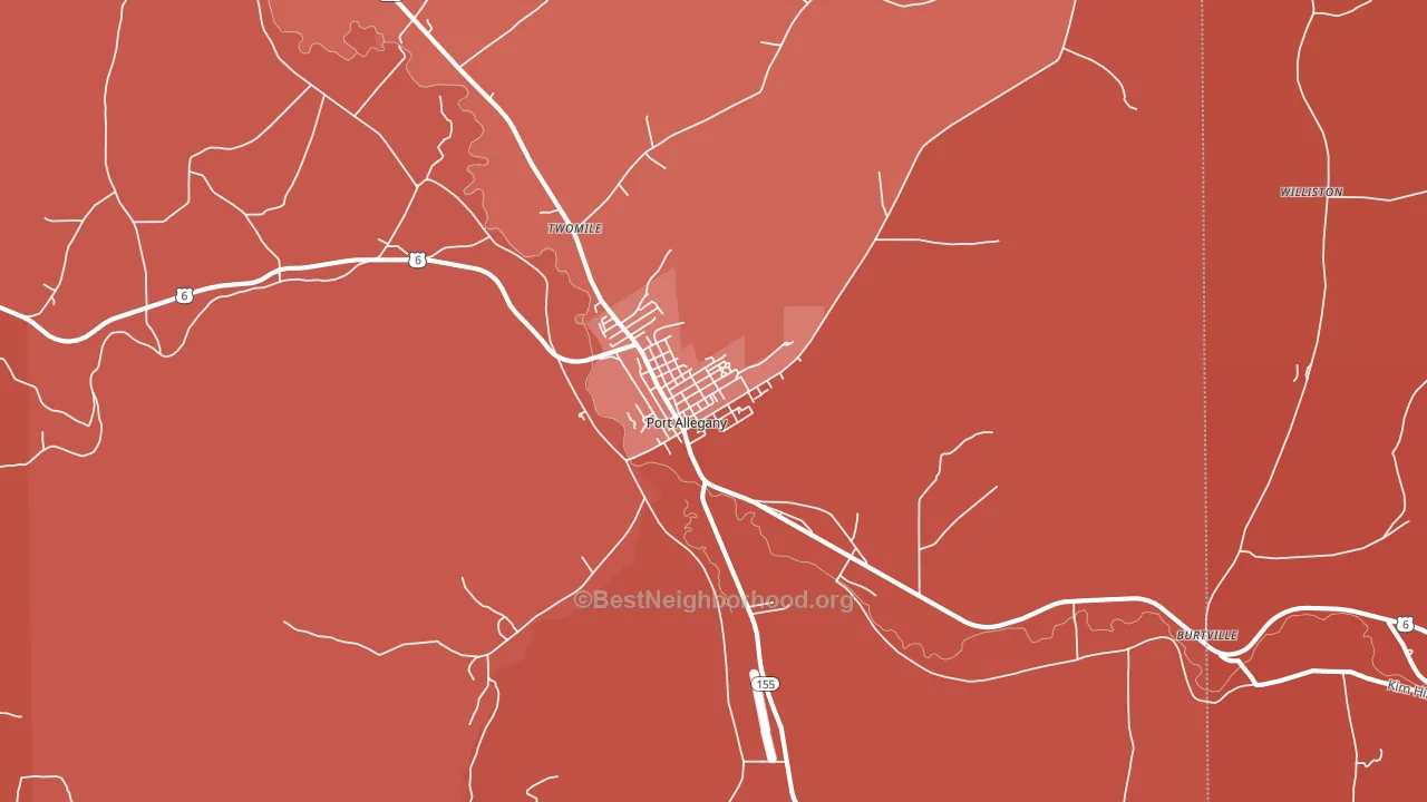 16743, PA block-group political-lean map