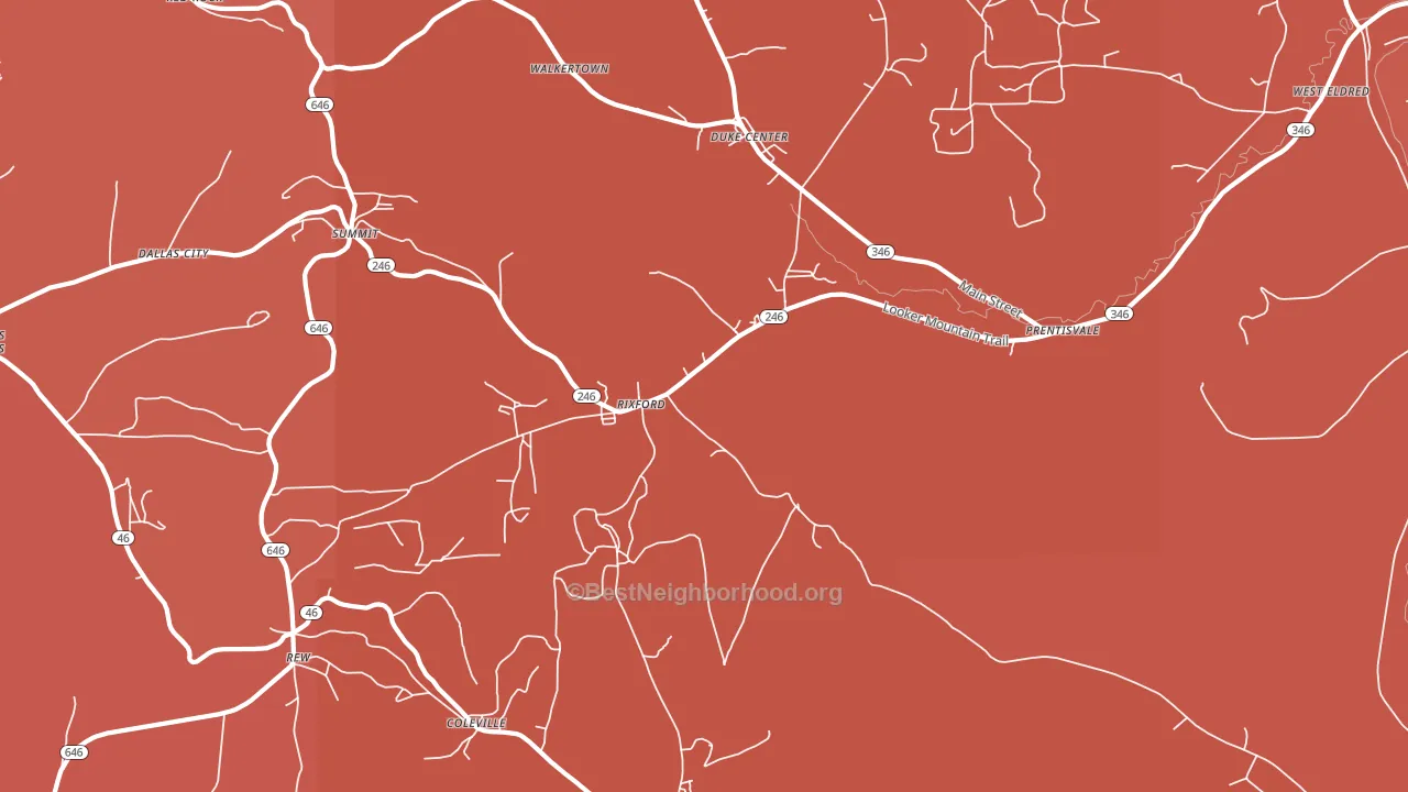16745, PA block-group political-lean map