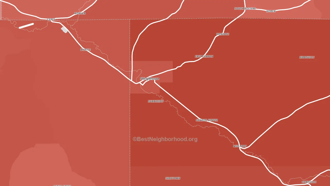 16748, PA block-group political-lean map