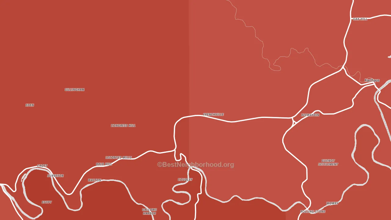 16836, PA block-group political-lean map