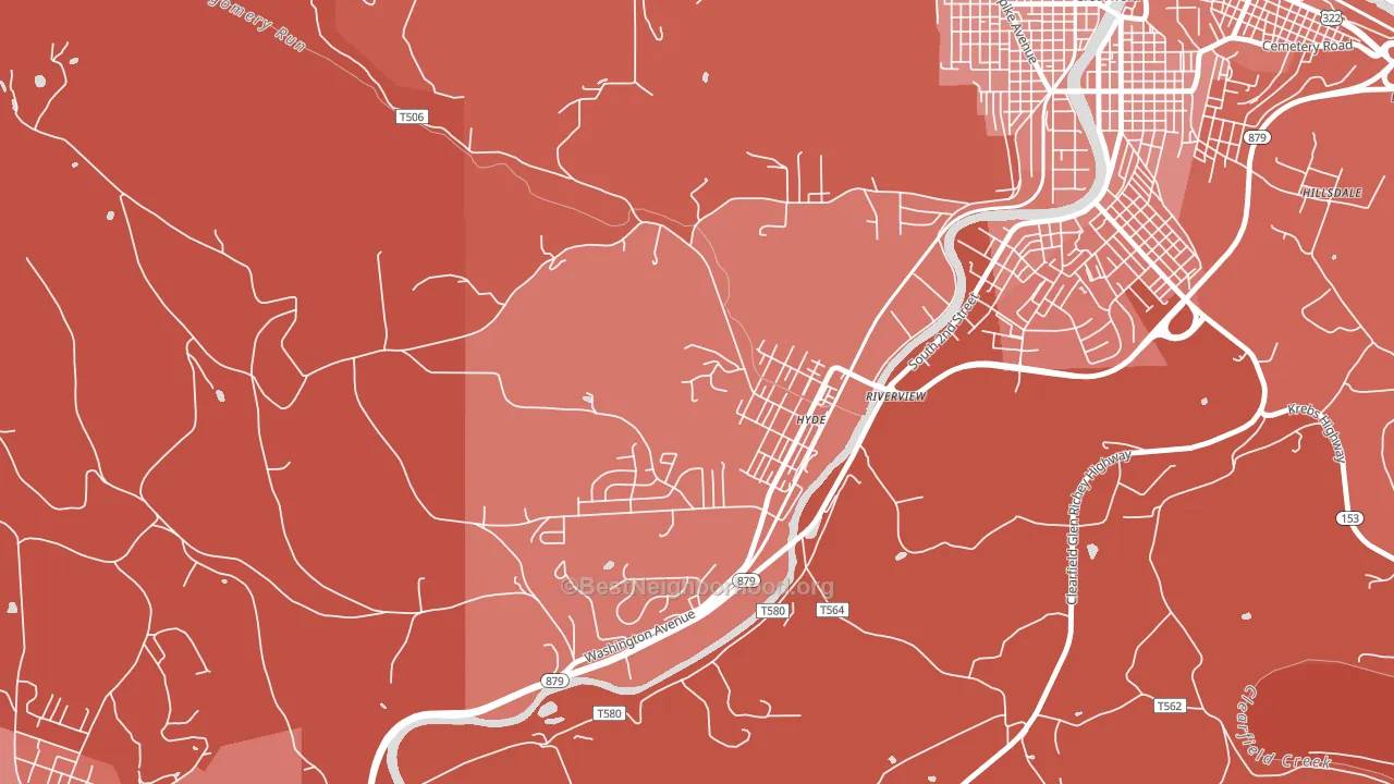 16843, PA block-group political-lean map