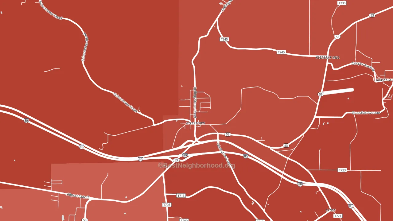 16847, PA block-group political-lean map