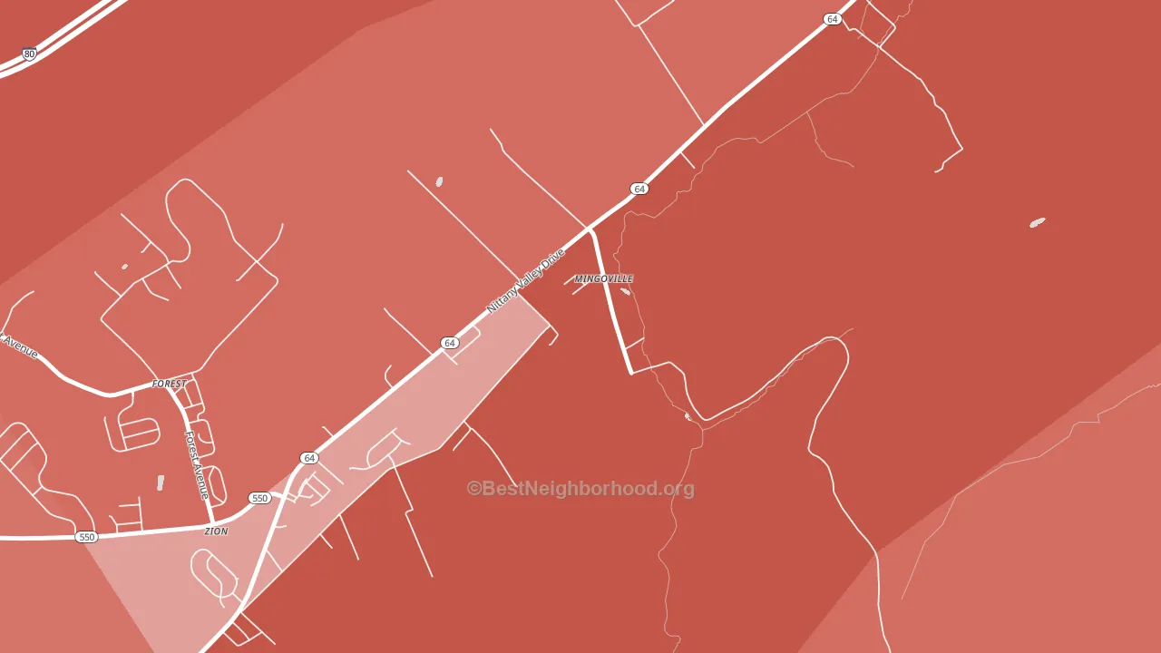 16856, PA block-group political-lean map