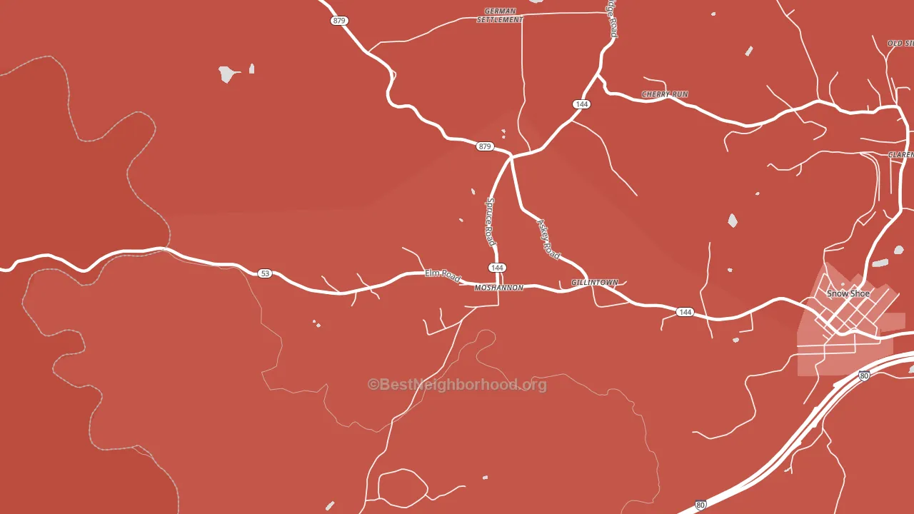 16859, PA block-group political-lean map