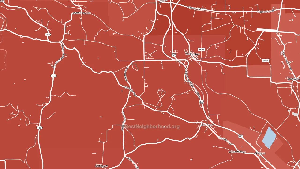 16878, PA block-group political-lean map