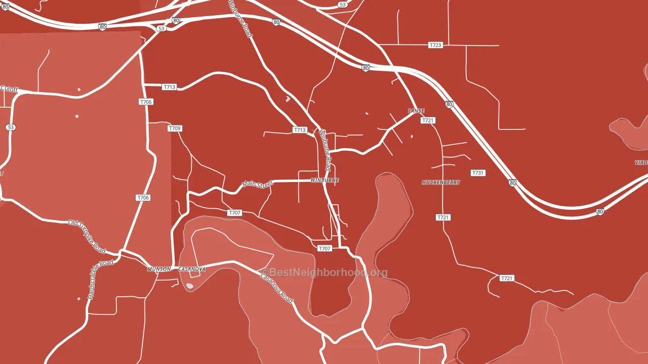 16879, PA block-group political-lean map