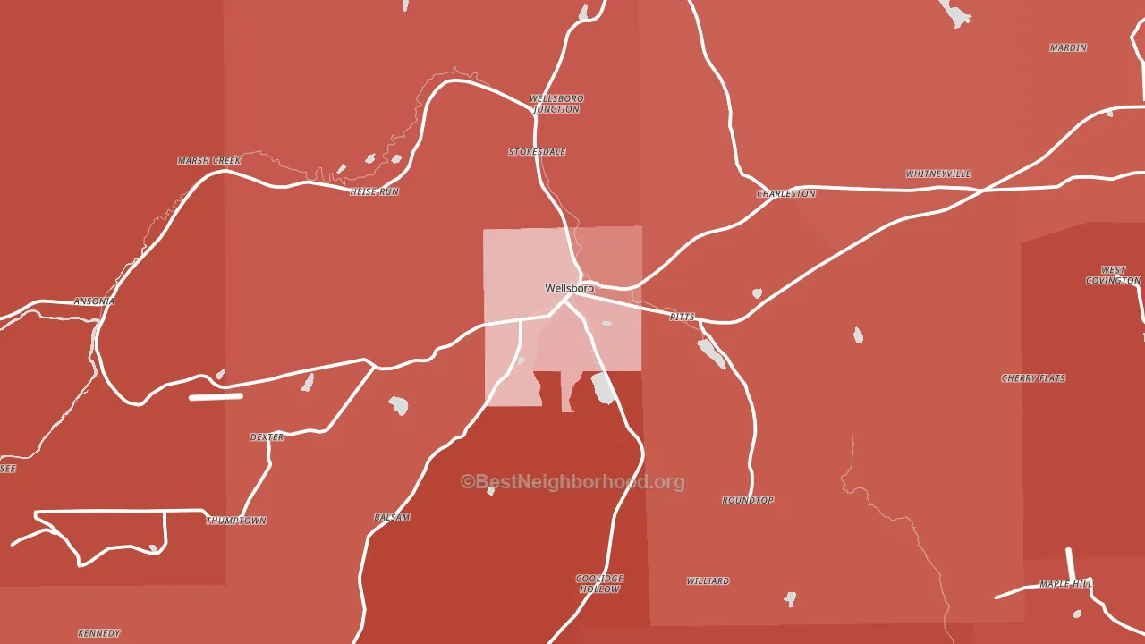 16901, PA block-group political-lean map