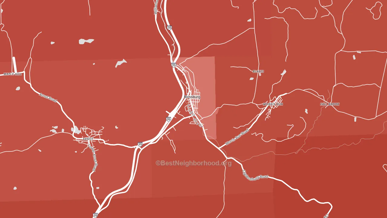 16912, PA block-group political-lean map