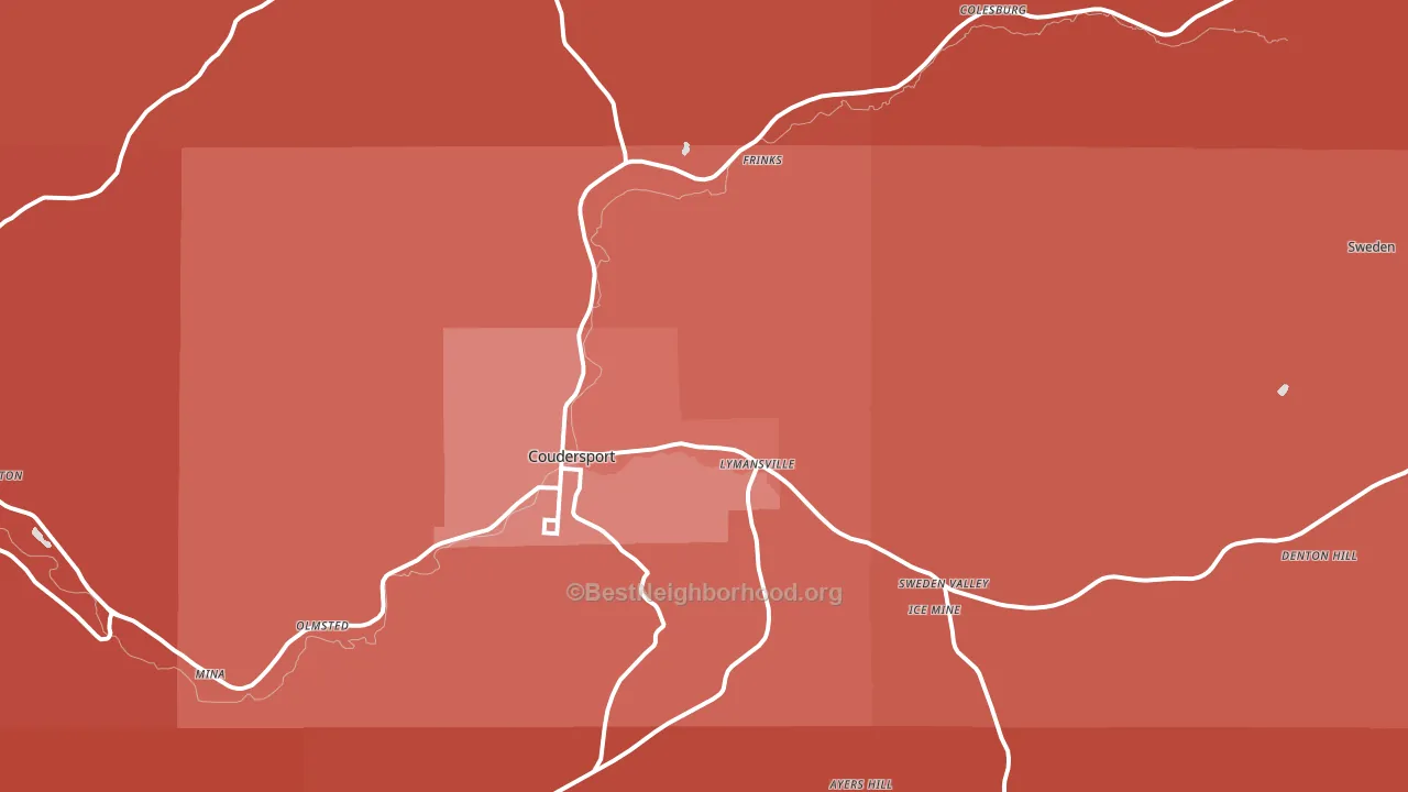 16915, PA block-group political-lean map