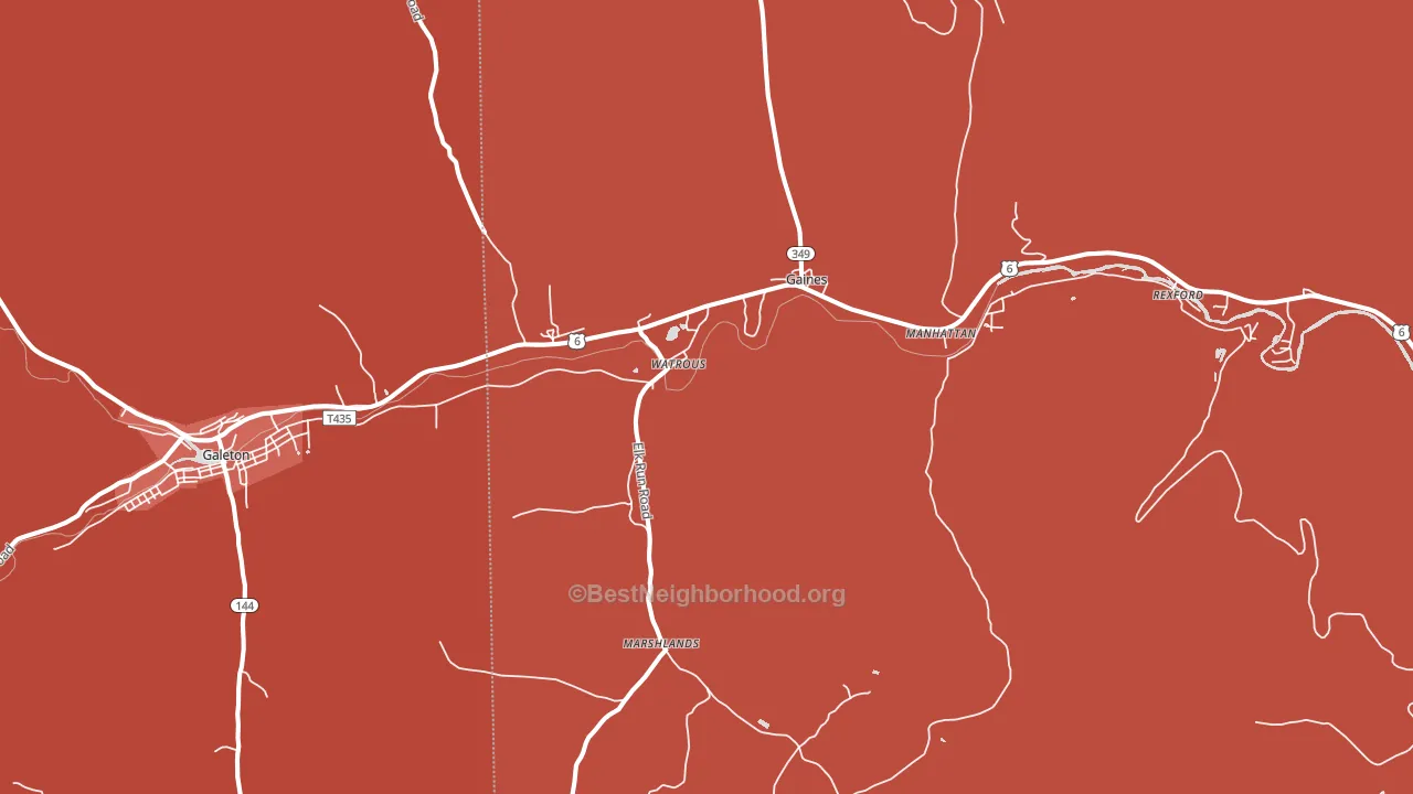 16921, PA block-group political-lean map