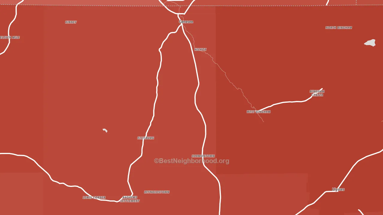16923, PA block-group political-lean map