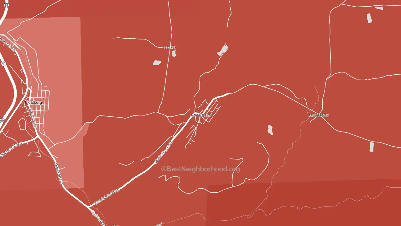 16939, PA block-group political-lean map