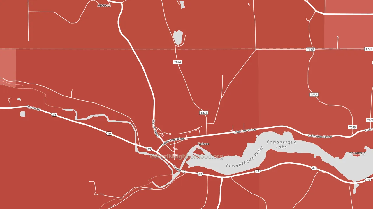 16940, PA block-group political-lean map