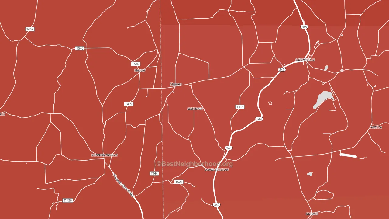 16943, PA block-group political-lean map