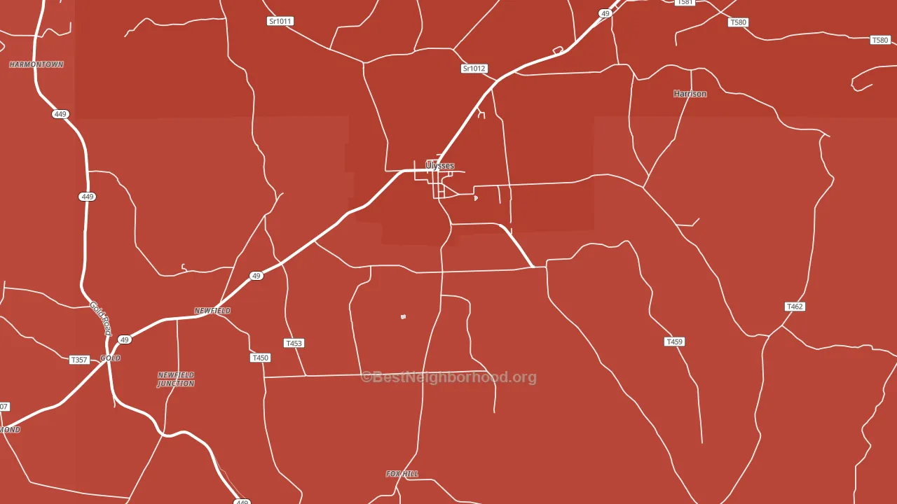16948, PA block-group political-lean map