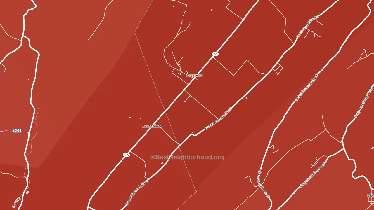 17002, PA block-group political-lean map