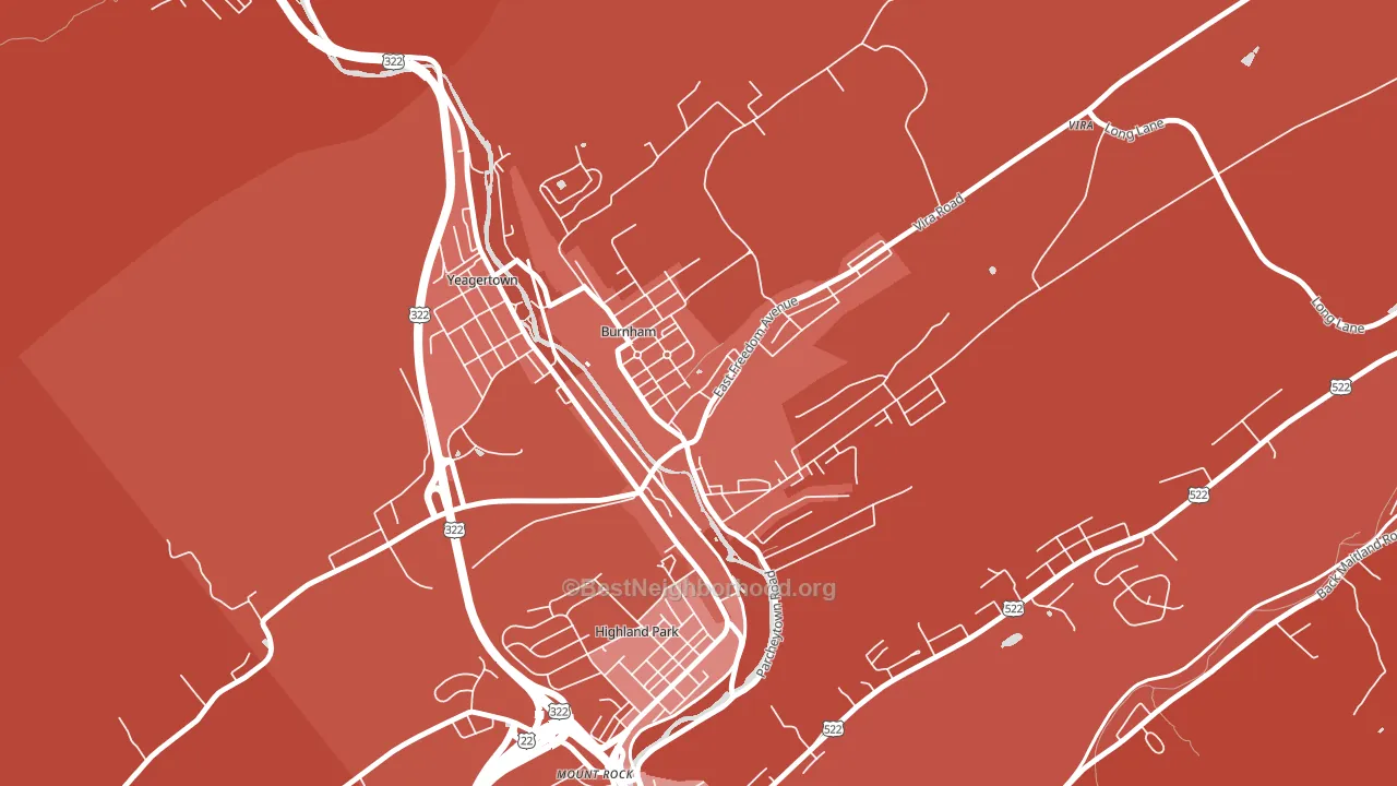 17009, PA block-group political-lean map