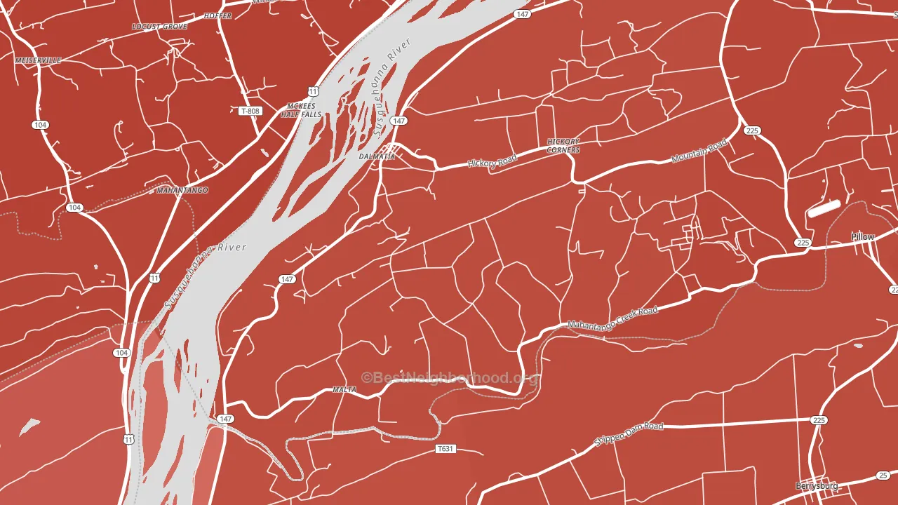 17017, PA block-group political-lean map