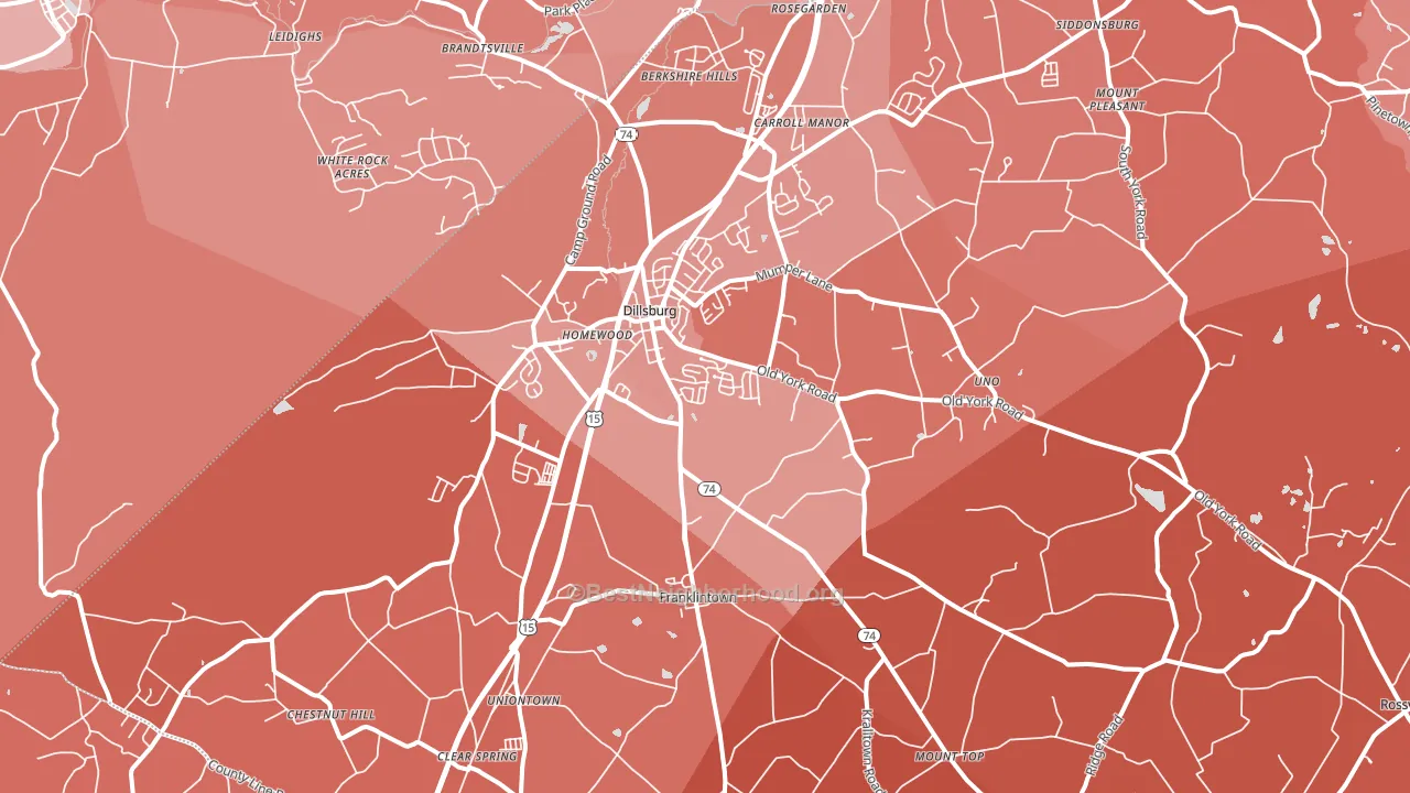 17019, PA block-group political-lean map