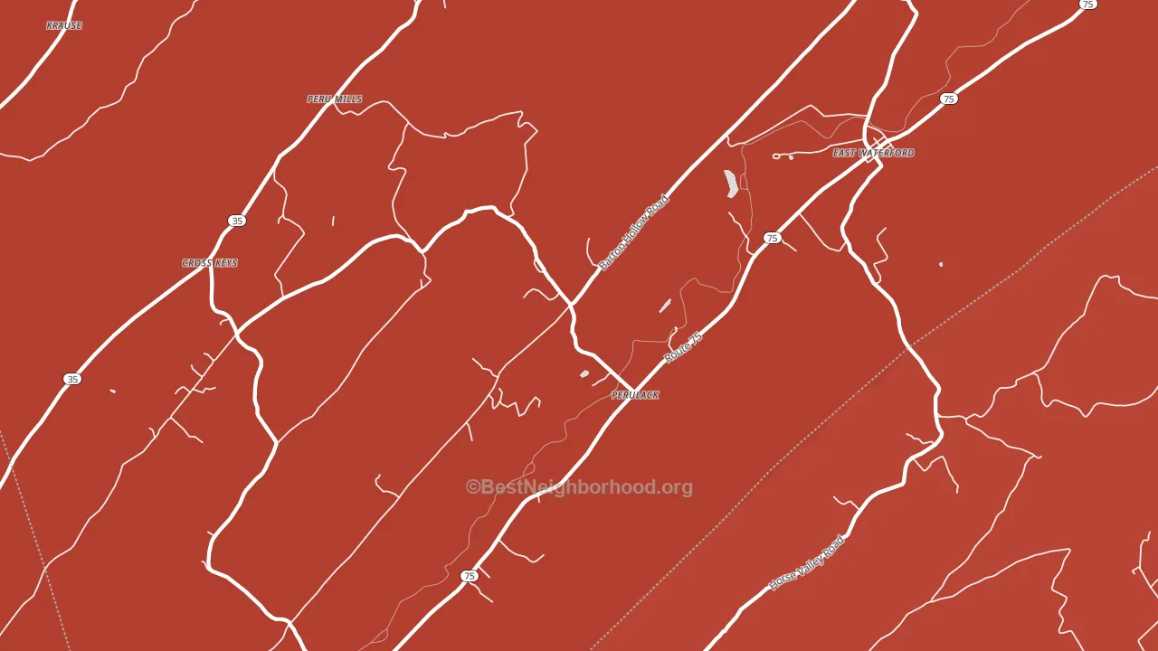 17021, PA block-group political-lean map