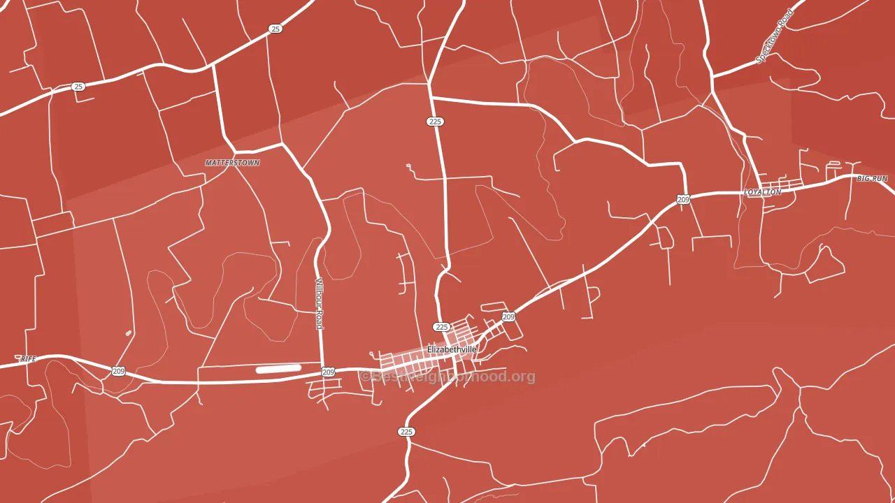 17023, PA block-group political-lean map