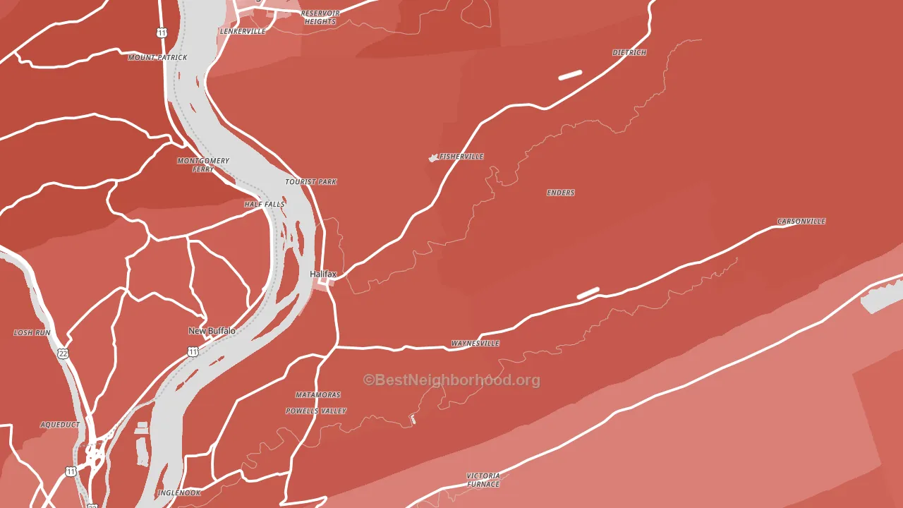 17032, PA block-group political-lean map