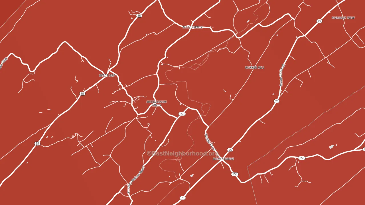 17035, PA block-group political-lean map