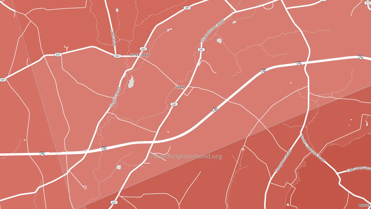 17041, PA block-group political-lean map