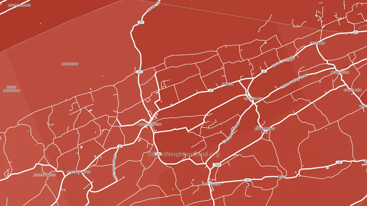 17049, PA block-group political-lean map