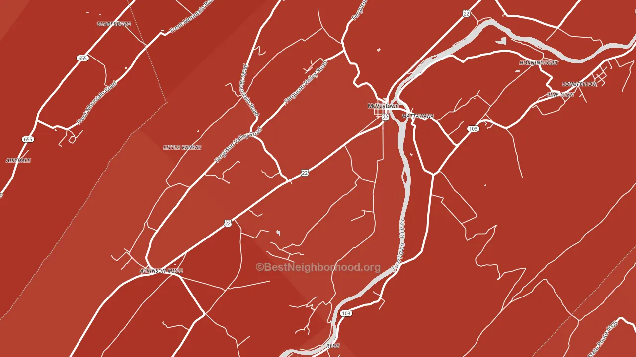 17051, PA block-group political-lean map