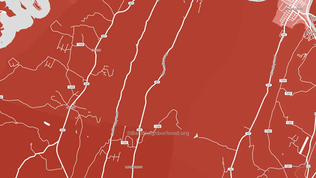 17052, PA block-group political-lean map