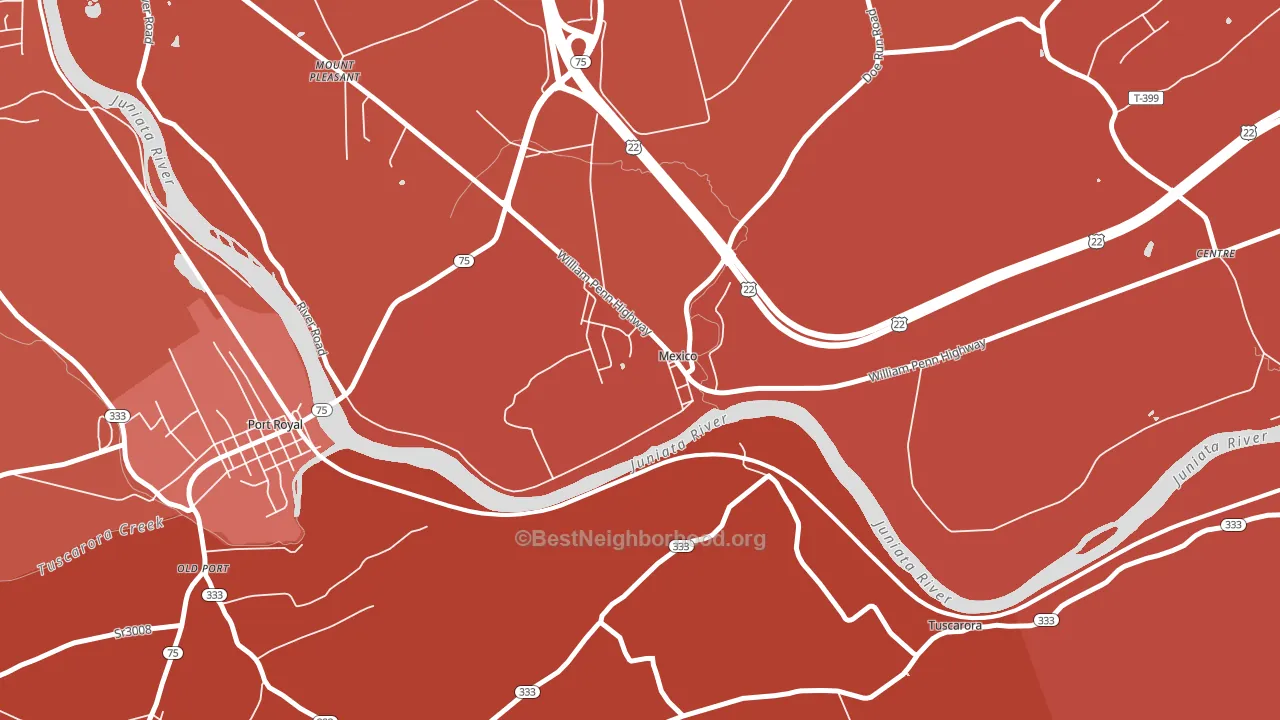 17056, PA block-group political-lean map