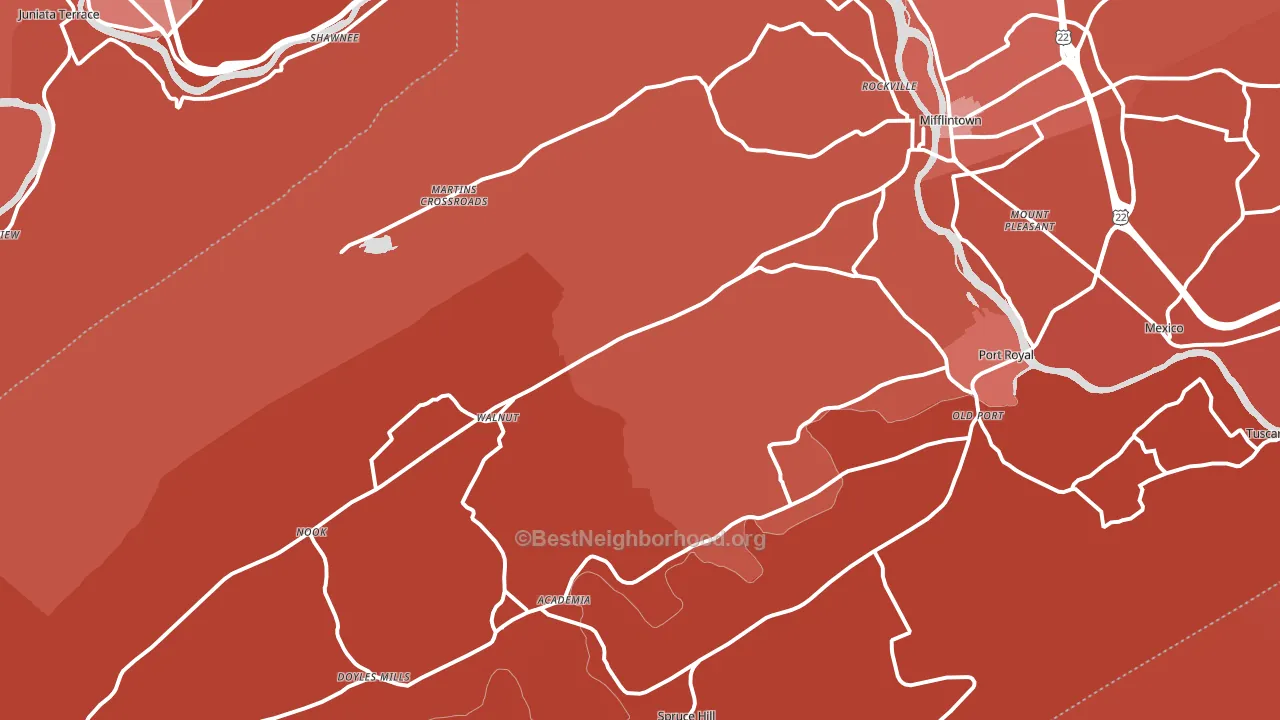 17058, PA block-group political-lean map