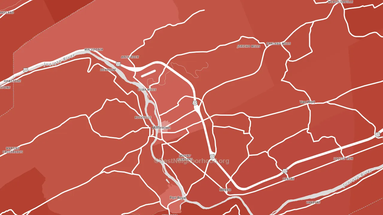 17059, PA block-group political-lean map