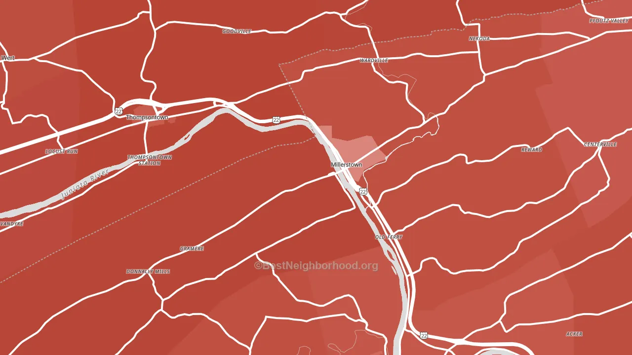 17062, PA block-group political-lean map