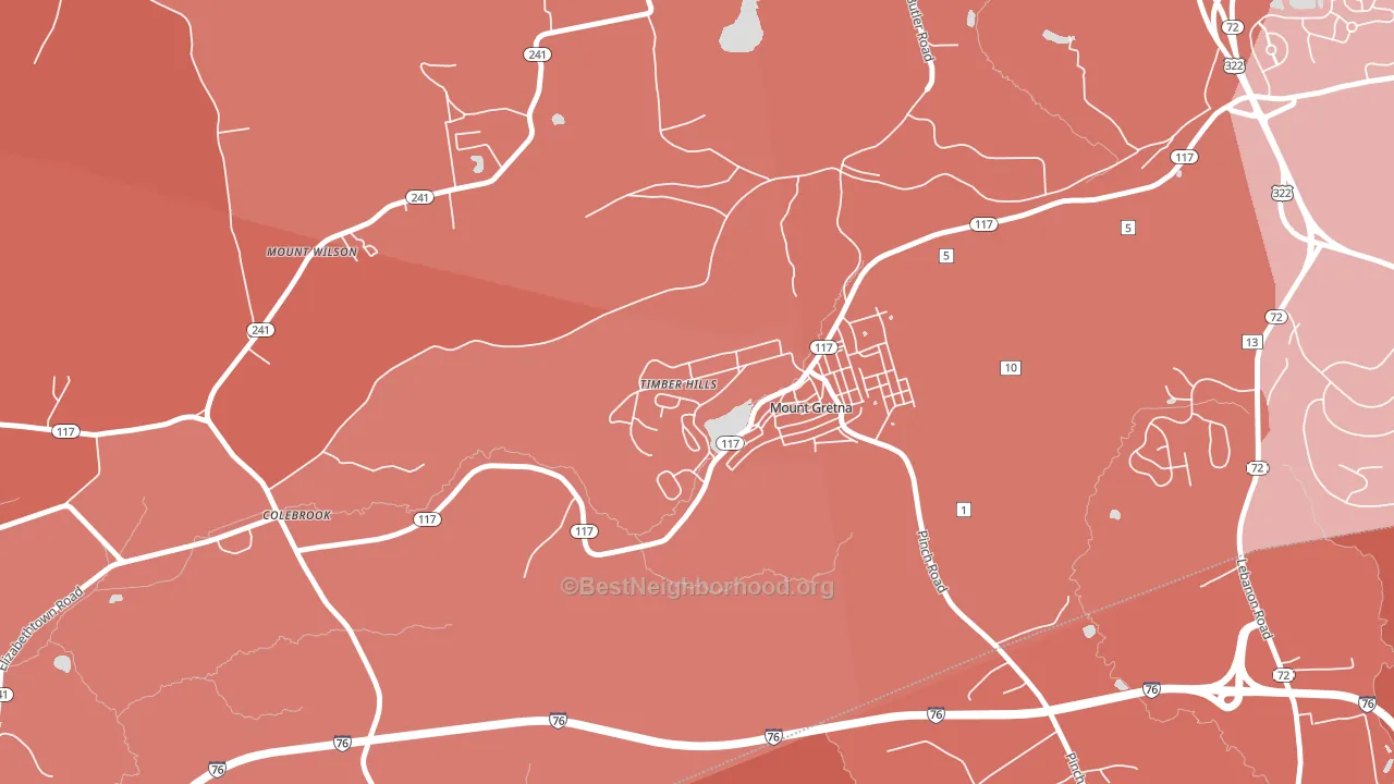 17064, PA block-group political-lean map