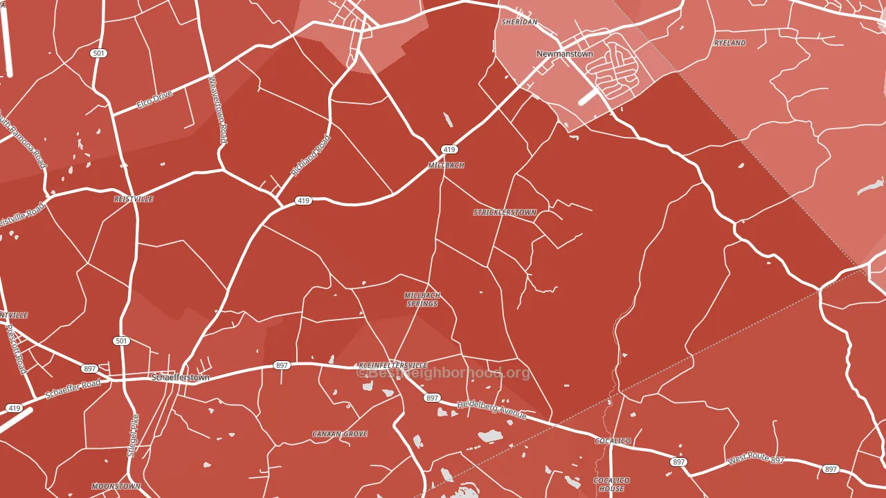 17073, PA block-group political-lean map