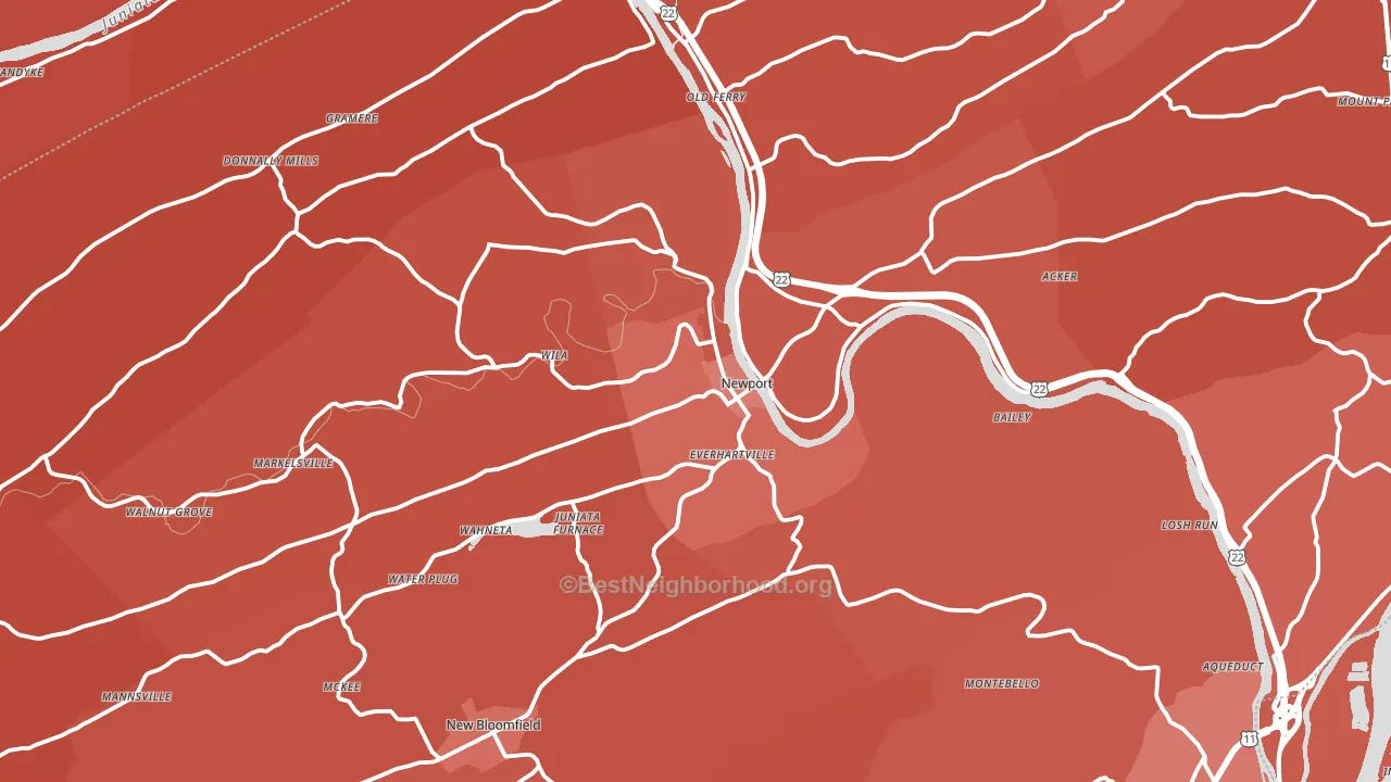 17074, PA block-group political-lean map