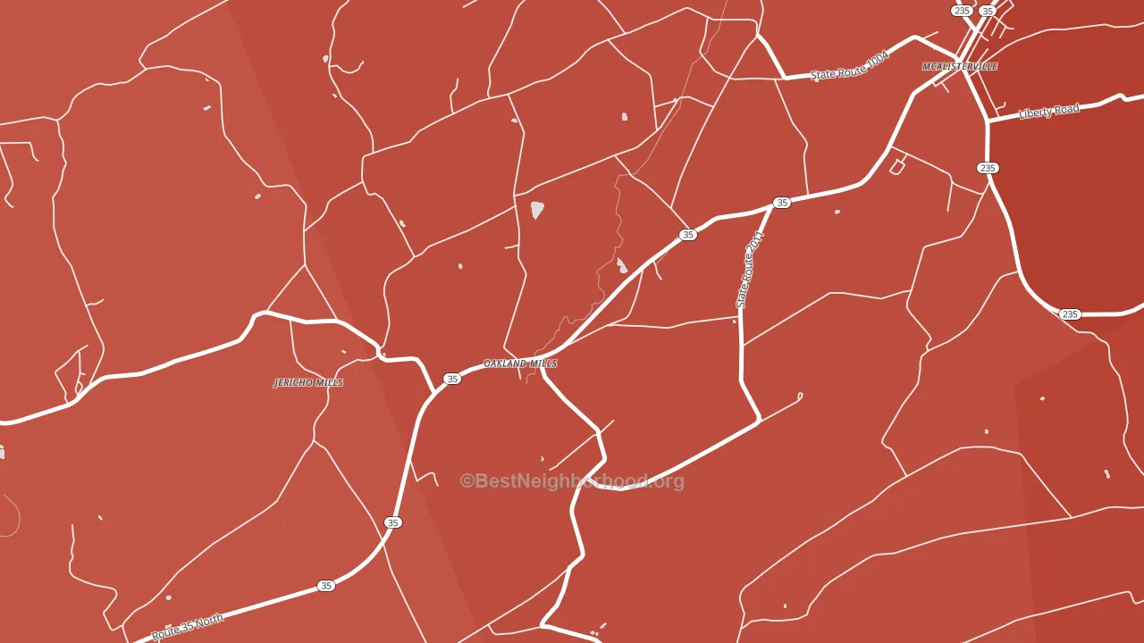 17076, PA block-group political-lean map