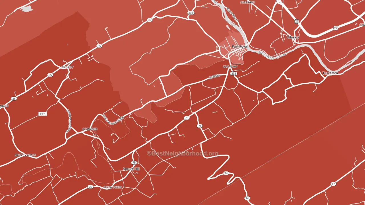 17082, PA block-group political-lean map